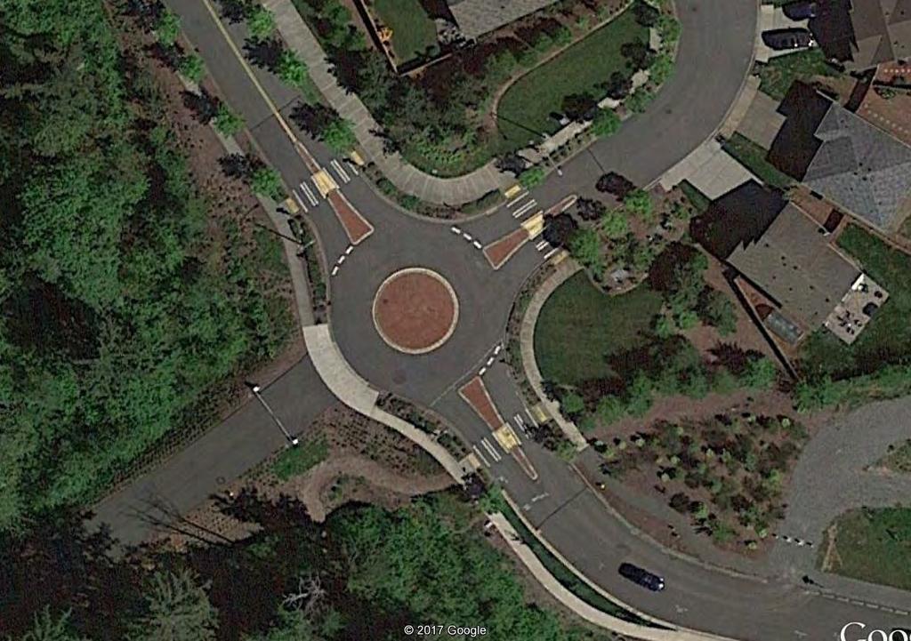 Mini Roundabouts Design Elements Diameter: Typically <90