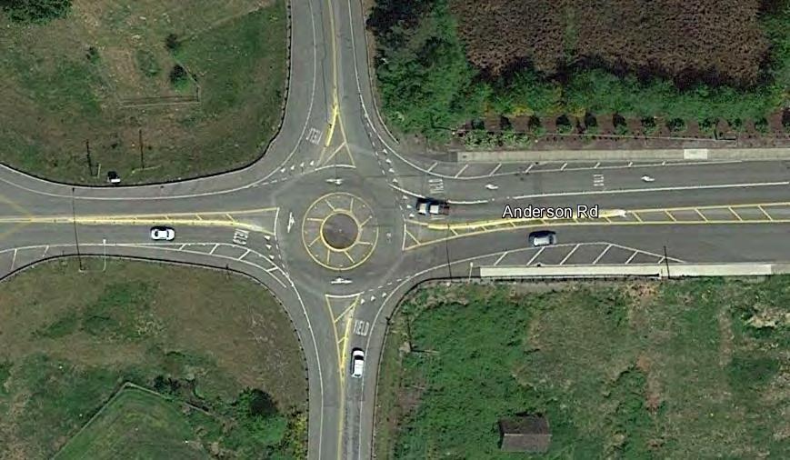 Compact Roundabouts Design Details ICD: 90-100 +/- Circulatory Roadway Width (CRW): 16-19 o Design vehicle determines Center island: Raised or flush and