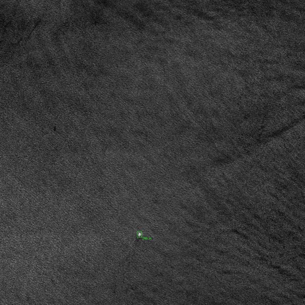 Iceberg detection within 20 minutes Section of a TerraSAR-X