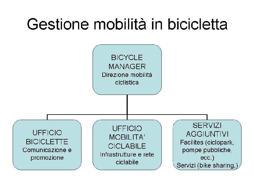 MANAGEMENT OF CYCLING MOBILITY BICYCLE MANAGER Management of cycling mobility BICYCLE OFFICE Promotion and communication