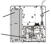 4. Internal elements description 4.1. Internal elements Internal antenna GSM or wire for external antenna Battery backup PCB Picture 4. Elements of SVEA II GSM Connector 4.2.