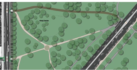 Section A1: Glen Osmond Road to South Terrace A 1. OPTION 1 Widen Existing Cinder Path Key design elements: N Provides a shared use path between South Terrace and Glen Osmond Road.
