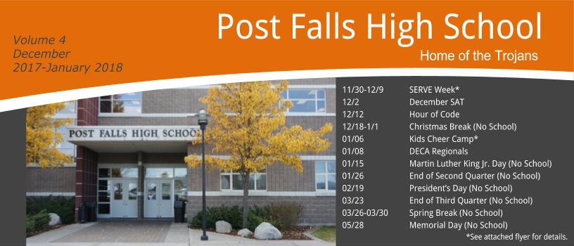 Progress Reports Progress reports will be given to your student by Thursday December 14th. Please look over them with your student. Serve Week PFHS students are participating in Serve Week 11/30-12/9.