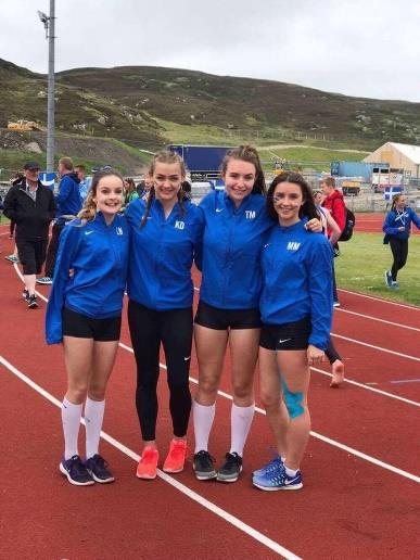 It was great to see our younger athletes really 1500m and a Gold in the 800m. Both of these come to the fore and produce many great were new Senior Shetland records, the latter performances.