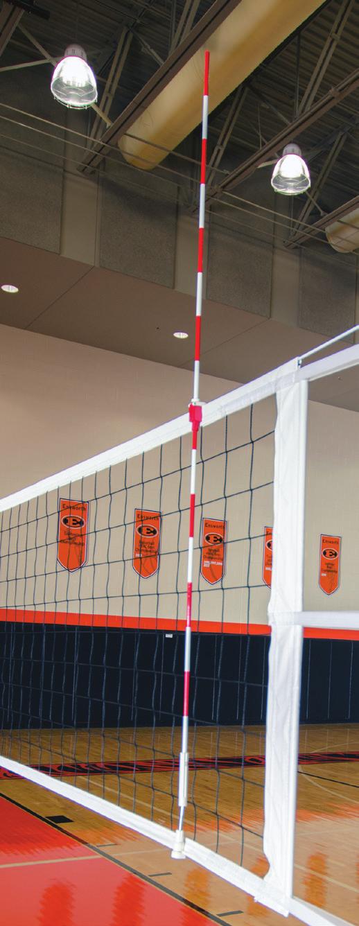 Storage System Easily wind your volleyball nets on a free standing, transportable rack to keep your nets clean and tangle-free.