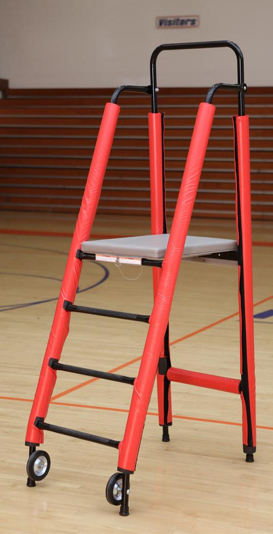 competition volleyball systems. Wide stance, vertical ladder type support frame provides excellent stability for all levels of competition.