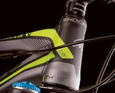Tapered head tube gives additional handling precision in every competition.