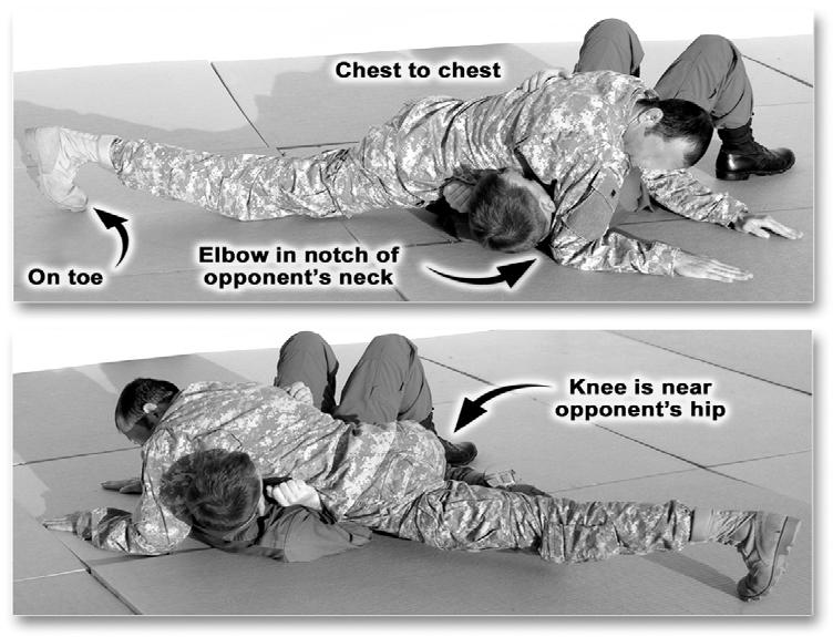 BASIC COMBATIVES POSITIONAL TECHNIQUES GROUND GRAPPLING DOMINANT BODY POSITIONS SIDE CONTROL Although the side control position is less dominant, it allows the fighter to hold his opponent down and