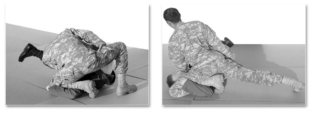 BASIC COMBATIVES POSITIONAL TECHNIQUES GROUND GRAPPLING BASIC BODY POSITIONING MOVES PASSING THE GUARD (continued) 1) Continue to drive your opponent s hips forward allowing his knees to recoil