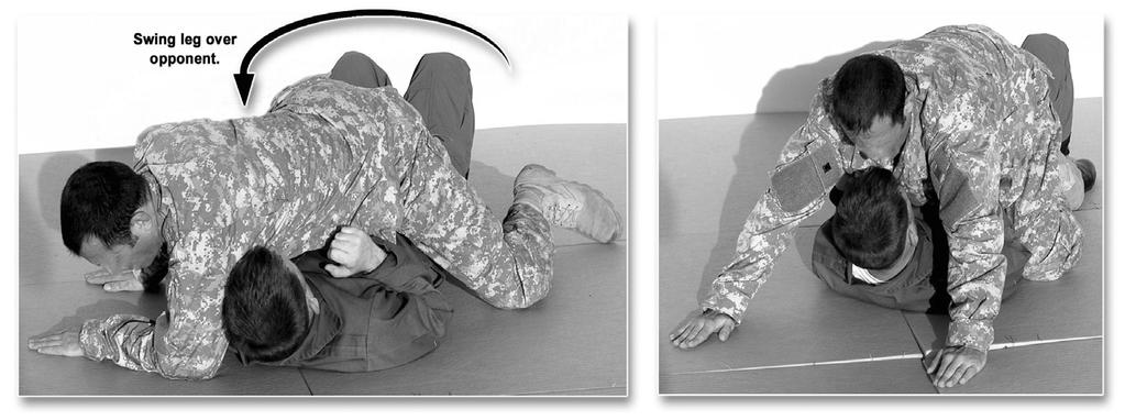 BASIC COMBATIVES POSITIONAL TECHNIQUES GROUND GRAPPLING BASIC BODY POSITIONING MOVES ACHIEVE THE MOUNT FROM SIDE CONTROL (continued).