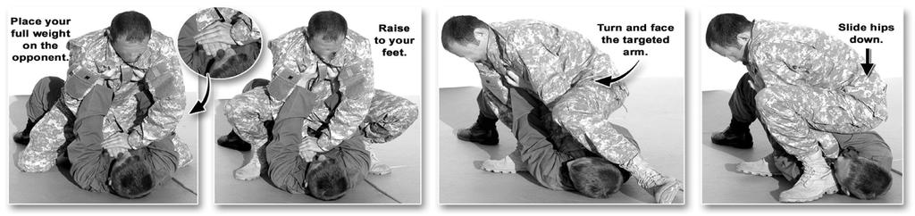 BASIC COMBATIVES FINISHING TECHNIQUES GROUND GRAPPLING BASIC FINISHING MOVES STRAIGHT ARM BAR FROM THE MOUNT Fighting from your back can be very dangerous.