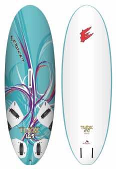The TWIXX line comes with short freeride side fins located slightly forward to optimize speed and gybing performance.