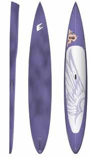 This board sets the standards in SUP Ultimate size and comes only in the superlight carbon construction. This board is available in the purple color only.