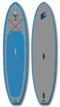 Discovery inflatable SUP, kayak, windsurfer includes mast foot insert on deck for windsurfing rig The Discovery is