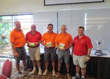 Gus Battaliou, Dave Pelan, Manni Ribeiro and Andy Greenwood won the best fourball with 130 points.