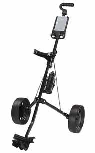 TGPP1 Steel Pull Cart Featuring sturdy steel construction, handle designed to the shape of your hand, scorecard holder, a place for your balls and tees and water bottle and holder.