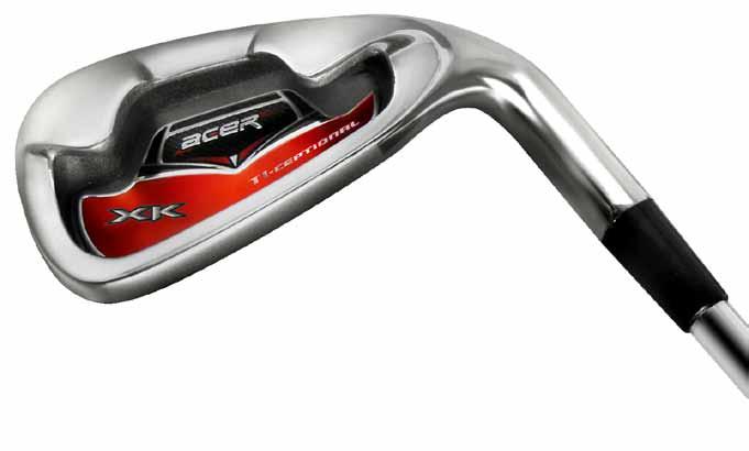 ACER XK TI-CEPTIONAL IRON IT S NOT JUST EXCEPTIONAL IT S TI-CEPTIONAL THIN FACE TITANIUM CREATES HOTTER FACE AND GREATER FORGIVENESS If you thought our standard Acer XK irons were easy to hit, well