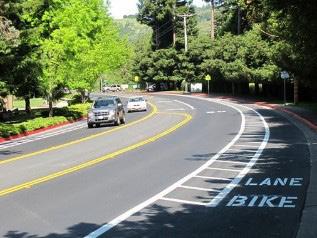 Consider adding flex posts or a traffic calming device (daylighting, chicanes, narrowing roads, etc.
