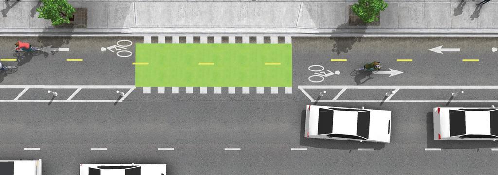 TWO-WAY SEPARATED BIKE LANE DESIGN SUMMARY Also called two-way cycle tracks, separated bike lanes allow bicycle travel in two directions on the same side of the road.