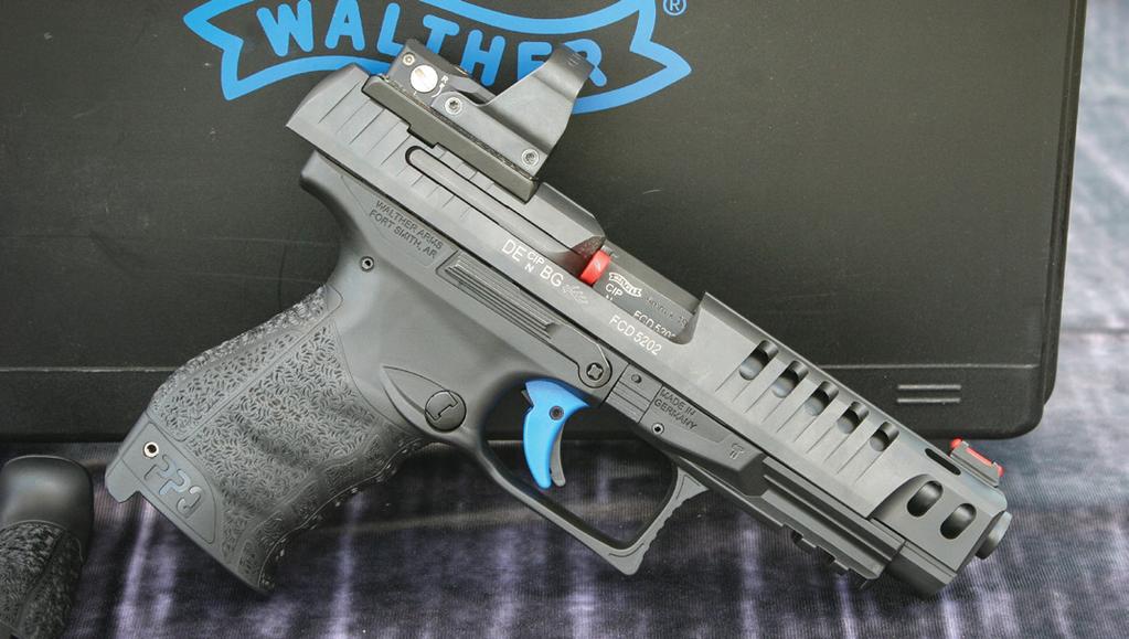///// WALTHER Q5 MATCH The Walther Q5 Match is based on the popular and well-designed PPQ and was designed for the Production and Carry Optics divisions of USPSA.
