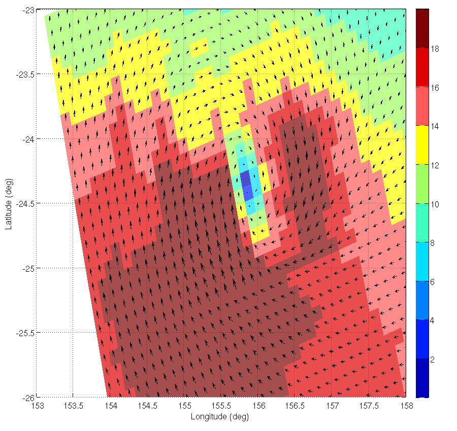 Cyclone SH, 2DVAR analyses m/s Default