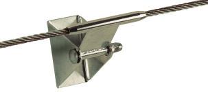 SPECIFICATION Safesite Horizontal Lifeline Specification 53mm INTERMEDIATE BRACKET WITH PAS - AN 705 Designed to