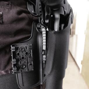 Provides a holster or accessory with a quick, easy, and secure attachment to any MOLLE loop-equipped apparel Allows for quick removal and installation between attachment