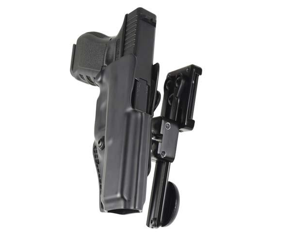 75 (45 mm) belt widths and locks down with set screws Designed for use with Model 5197 Concealment Holster Allows for various