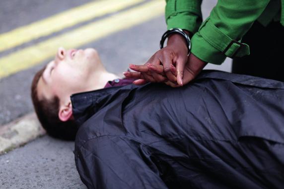 As soon as possible, call 999 or get someone else to do it. Helping someone who is unresponsive and not breathing Someone who is unresponsive and not breathing won t be moving or responding to you.