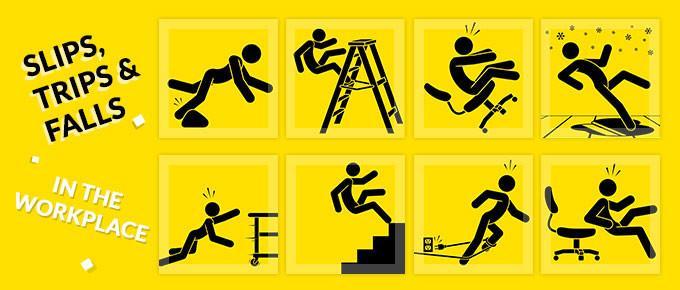 TWO LEADING CAUSES OF INJURIES Injuries from Slips, Trips and Falls: Since 2011, our industry experienced 18.5% of loss time incidents due to slips, trips and falls.