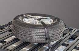 Secure one spare tyre to