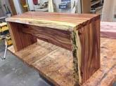 YANKTON COUNTY 4-H CLUBS FIRST PRIZE SECOND PRIZE CEDAR BENCH made by Yankton High School Building Trades