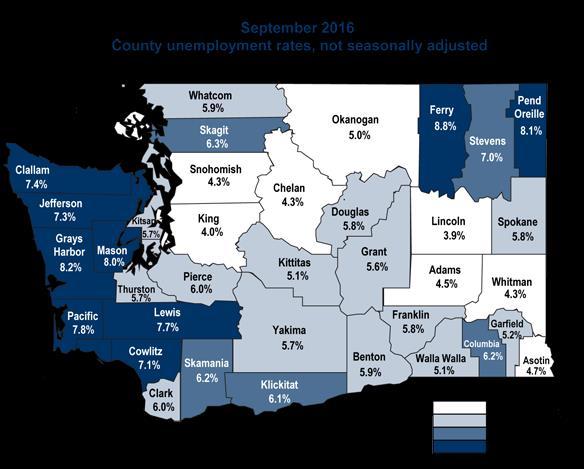 Our Coastal Community Pacific County Population 20,560 Unemployment Rate 7.8% (Aug. 2016) 10.0% (Dec. 2015) (King 4.0%; Thurston 5.