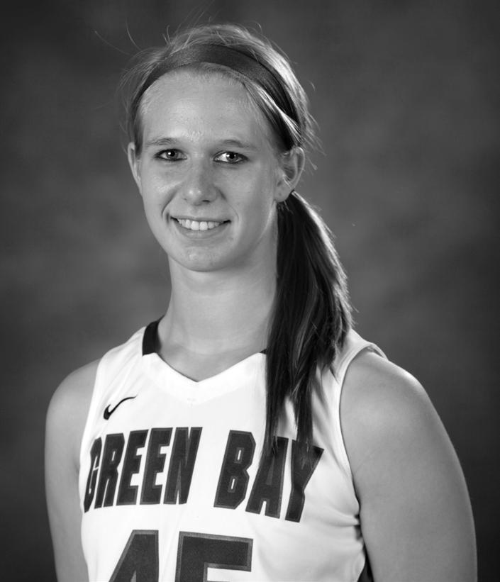 45 GREEN BAY CAREER 2010-12 Season Missed Ball State game due to infection in her ankle Having the best season of her career. Averaged 8.