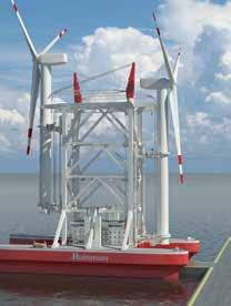 The vessel is able to install wind turbines with a maximum significant wave height of 3.5m.