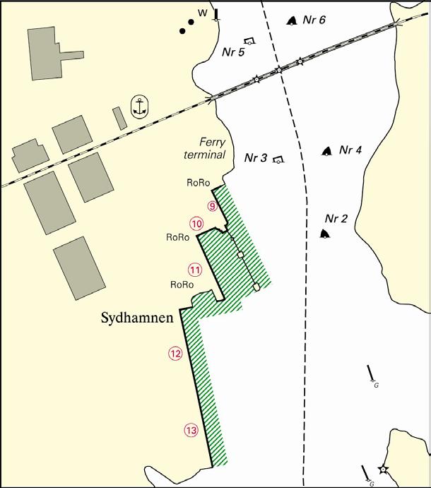 Ports in Södertälje (Södertälje uthamn, Igelstakajen och Sydhamnen) cont d.