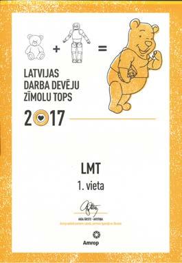TOP DARBA DEVĒJS LMT 2017. gadā ieguva pirmo vietu Latvijas darba devēju zīmolu topā, kā arī specbalvu Aktīvākais zīmols Latvijas tirgū LinkedIn tīklā.