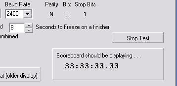 2. Select the number for the serial port connecting the scoreboard and the computer. 3. Select the appropriate scoreboard and adjust the baud rate if necessary.