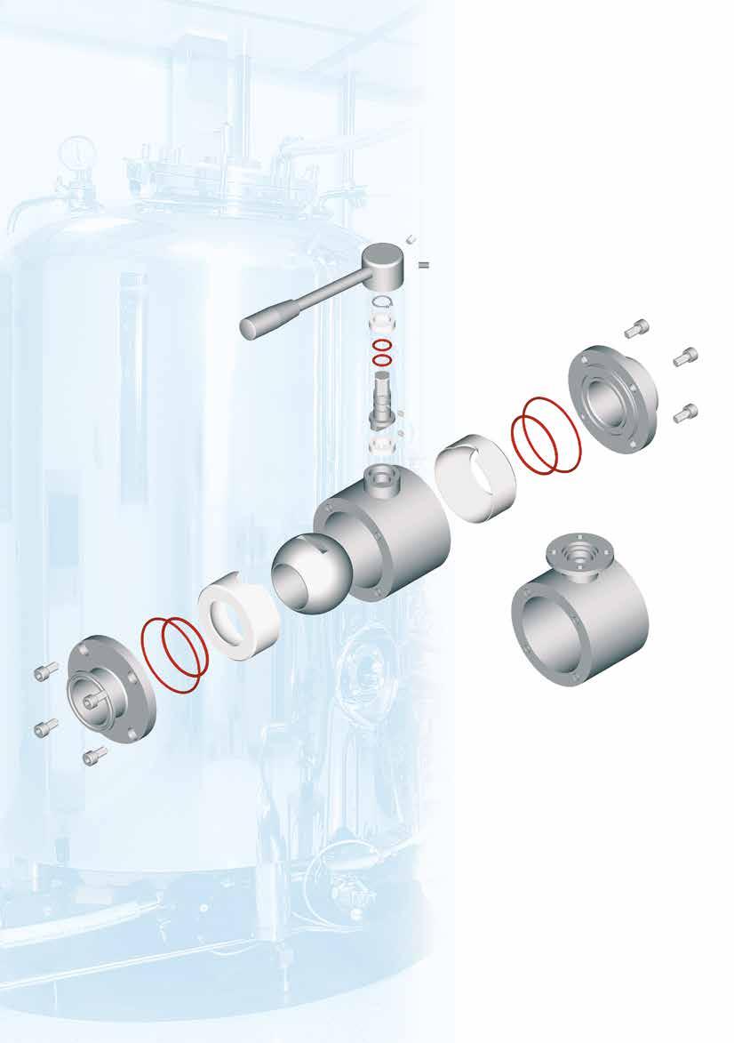 HigH purity Ball valves n FULL PORT The VSS ball valves are engineered to be a true process piping component to specifically meet the demanding processes found in pharmaceutical industries.
