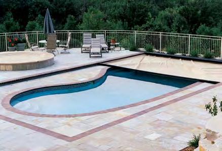 L-shaped pool with two covers. At Cover-Pools, we love a good challenge.