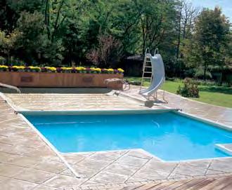existing pools. Even with an attached spa or steps outside the pool perimeter, the cover can still completely cover the pool.