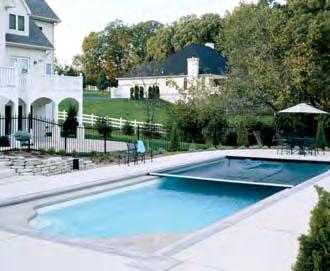 applications around any vinyl, fiberglass or concrete pool. Deck-on-deck with track channel Fiberglass with track channel Vinyl-liner pool with universal track.