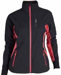 It has narrow Lycra panels under the arms and in the back to provide good ventilation. The jacket features padding in the front for additional insulation.