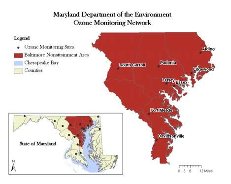 THE INFLUENCE OF THE CHESAPEAKE BAY BREEZE ON MARYLAND AIR QUALITY Laura Landry*, Duc Nguyen, and Michael Woodman Maryland Department of the Environment, Baltimore, MD 1.