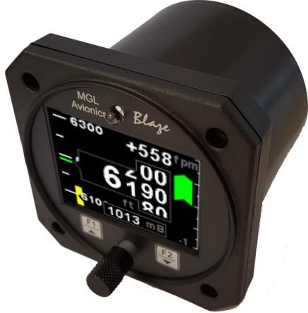 Blaze ALT- Altimeter and Vertical Speed Indicator with a transponder compatible serial RS22 & parallel Gillham code output Operating Manual English.