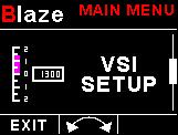Page 8. VSI Setup (Vertical Speed Indicator Setup) VSI Display: Select if you want the VSI display to be shown on the altitude TAPE display.
