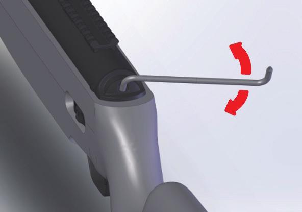 TRIGGER WEIGHT ADJUSTMENT: The factory setting for the trigger weight is 3 lbs. The trigger weight can be adjusted in 2 oz increments from a minimum of 2.5 lbs 