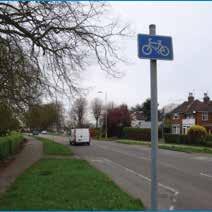 The greatest potential for cycling is for trips to and from Lutterworth and there is a segregated signed route that runs on the north side
