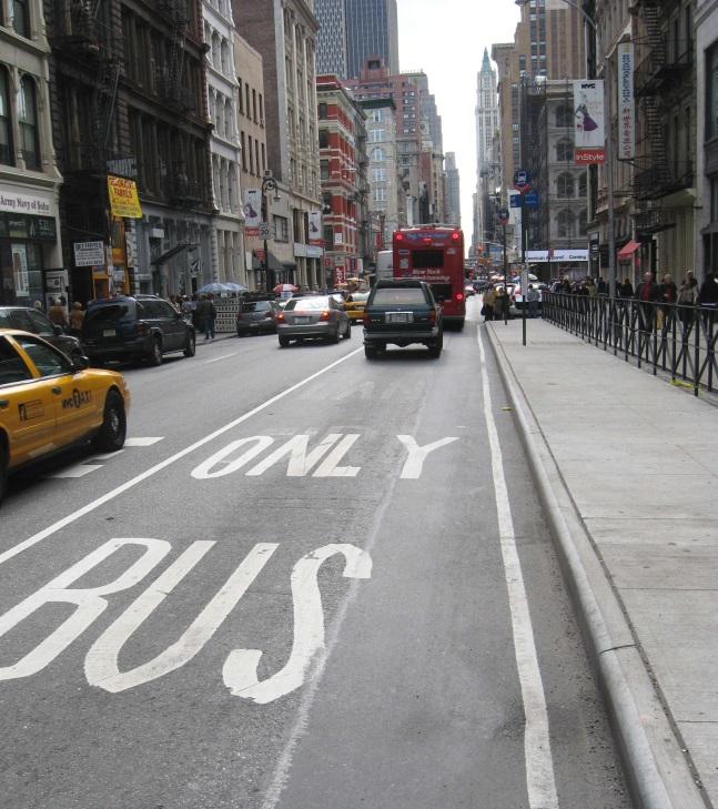 Peak Period Bus Only Lanes Advantages Limitations Trade offs Buses no longer block travel lanes Requires removal of pedestrian Bulb outs Unpopular with local business