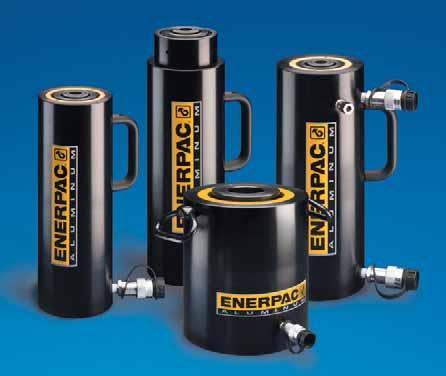 The nerpac Lightweight luminum s Shown: RC, RCL, RC, and RR R : 20-150 tons - inches Lightweight, easy to carry and position to allow a higher cylinder capacity-to-weight-ratio Non-corrosive by
